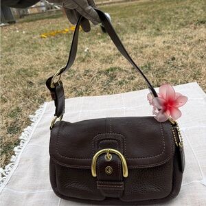 SOLD‼️ COACH DOUBLE POCKET CHOCO BROWN SOHO 🤎